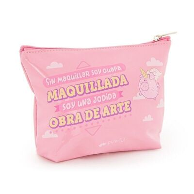 Pink Glitter Toiletry Bag - No makeup