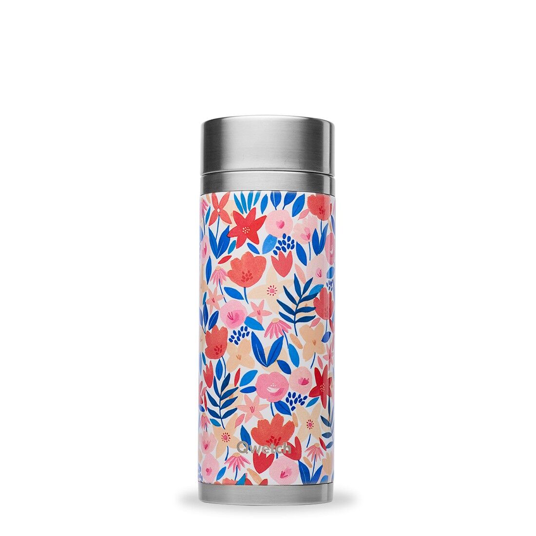 Tazza termica per tè 400 ml, flora rossa