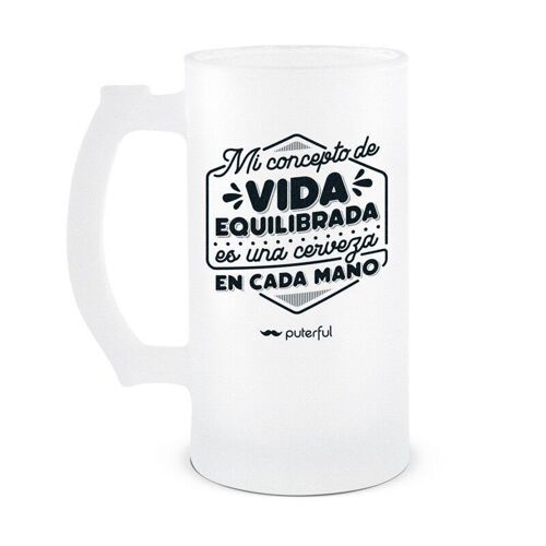 Jarra Cerveza 500ml - Vida equilibrada