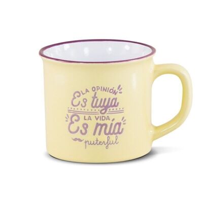 Mug vintage - L'opinion est à vous, la vie est à moi