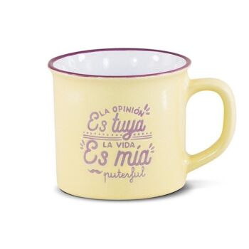 Mug vintage - L'opinion est à vous, la vie est à moi 1