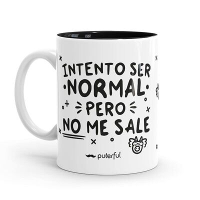 Minimal - I try to be normal Mug