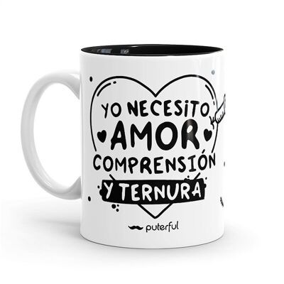 Minimal mug - I need love, understanding and tenderness