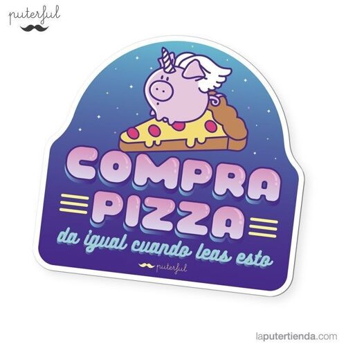 Imán nevera - Compra Pizza