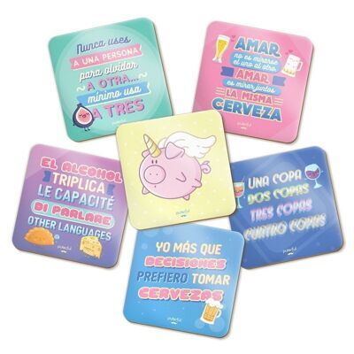 Set de 6 posavasos - Puterful