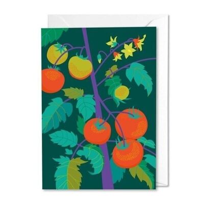 Tomato greetings card with recipe
