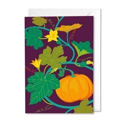 Pumpkin greetings card with recipe