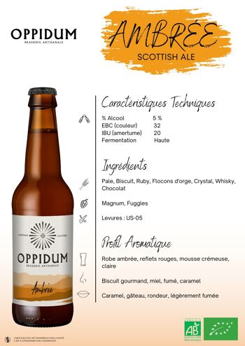 Bière ambrée Oppidum 75cl 2