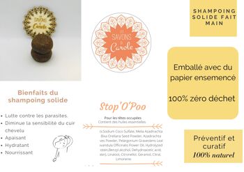 Stop'O'Poo, Shampoing Solide Naturel, Lutte Contre Les Poux 5