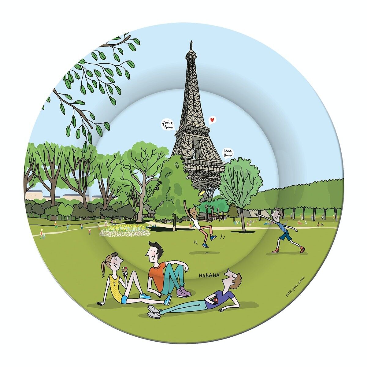 PIATTO DESSERT PARIGI TORRE EIFFEL ''CHAMPS DE MARS'' Ø 20cm