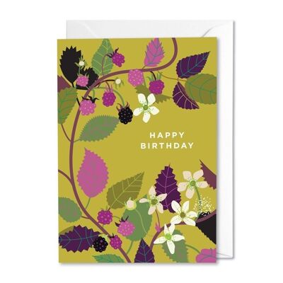 Tarjeta de cumpleaños de Bramble con receta