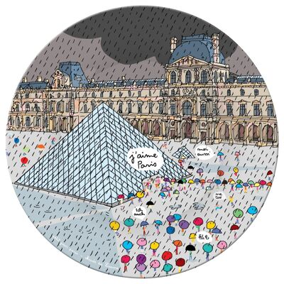 DESSERT PLATE PARIS ''LOUVRE MUSEUM'' Ø 20cm