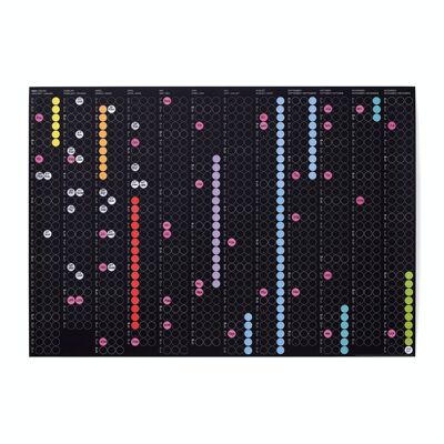 Year planner 2024 with sticky dots - 100x69 cm