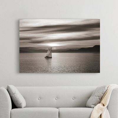 Painting with photography of sailboats, print on canvas: Pangea Images, Set Sails