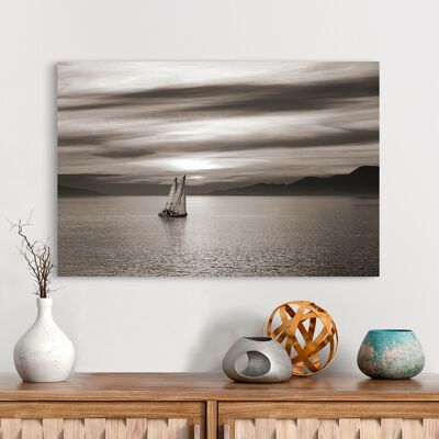 Peinture avec photographie de voiliers, impression sur toile : Pangea Images, Set Sails