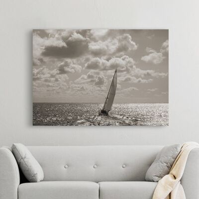 Painting with sailboat photography, print on canvas: Pangea Images, Sailing