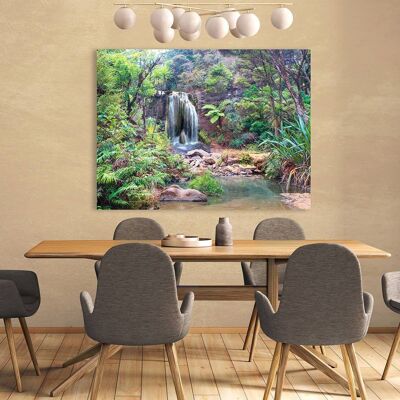 Pintura fotográfica, impresión en lienzo: Pangea Images, Rainforest Waterfall
