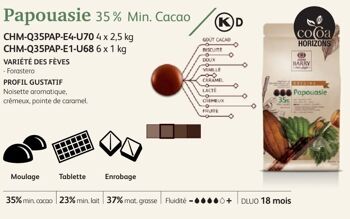 CACAO BARRY 35% Min Cacao Chocolat Papouasie Pistoles 1 kg 3