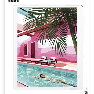 POSTER 40x50 cm MATHILDE CRETIER 0025 BATHING IN MEXICO