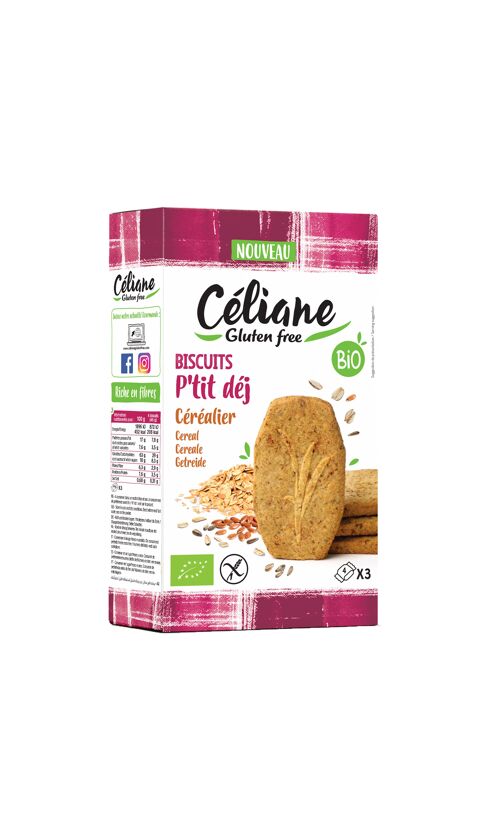 Biscuit petit-déjeuner céréalier sans gluten Céliane