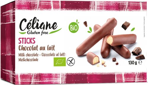 Sticks chocolat lait sans gluten Céliane