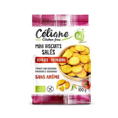 Mini biscuits salés tomate romarin sans gluten Céliane