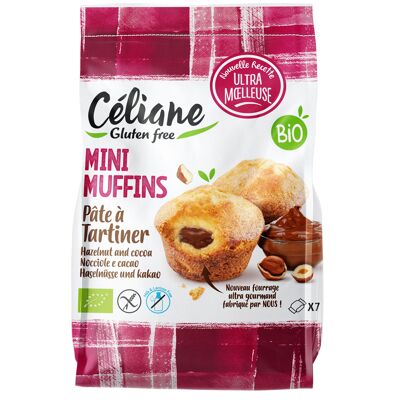 Mini muffins con crema para untar sin gluten Céliane