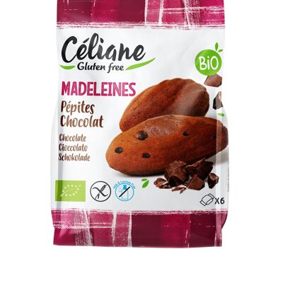 Madeleines pépites chocolat sans gluten Céliane