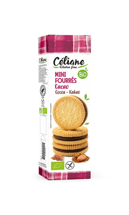 Mini biscuits fourrés cacao sans gluten Céliane