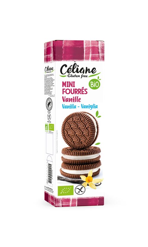 Mini biscuits fourrés vanille sans gluten Céliane