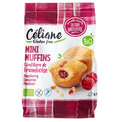 Mini muffins mermelada de frambuesa extra sin gluten Céliane