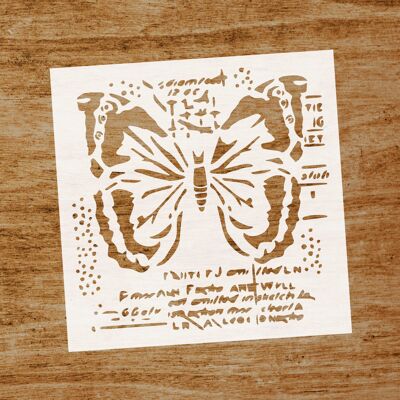 Butterfly Manuscript Stencil