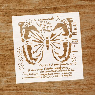 Stencil Manuscrito mariposa