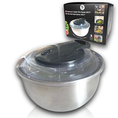 Centrifugadora de ensalada ultrarrápida NICO® de acero inoxidable (gran capacidad 5 l)