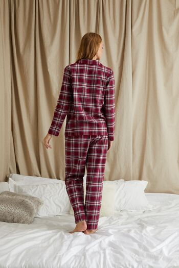 Pyjama à Carreaux Bordeaux 6