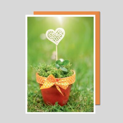 Flower pot photo card