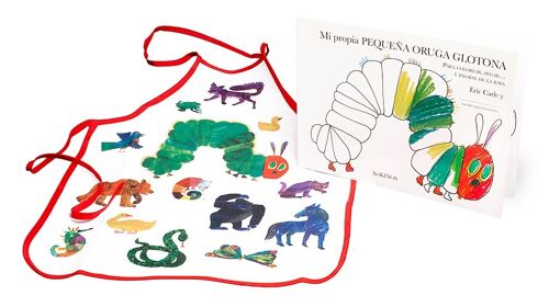 Libro infantil: La pequeña oruga glotona para pintar