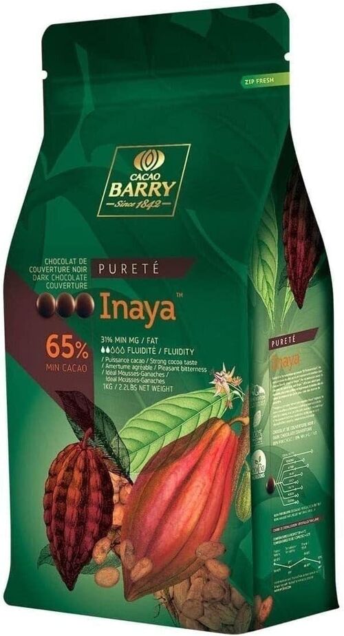 CACAO BARRY - INAYA TM (cacao 65 %) 1kg - Pistoles