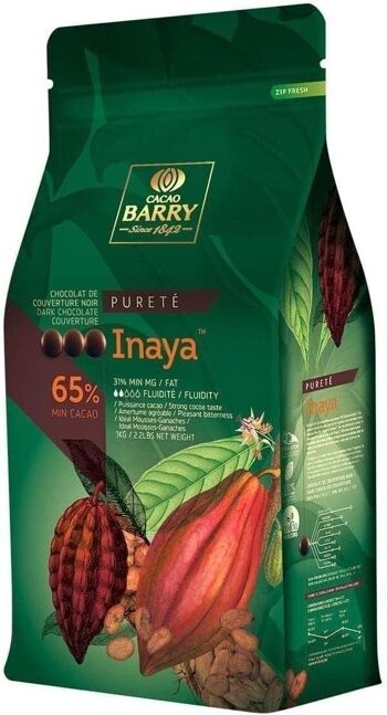 CACAO BARRY - INAYA TM (cacao 65 %) 1kg - Pistoles 1