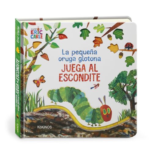 Libro infantil: La pequeña oruga glotona juega al escondite
