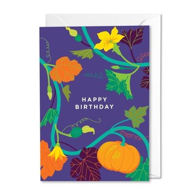 Pumpkin Birthday card with recipe
