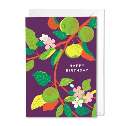 Apple Birthday card with recipe