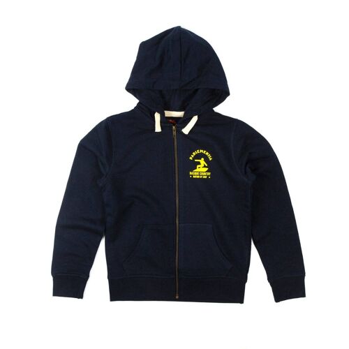 Hoodie kid zippé navy - yellow Easysurf