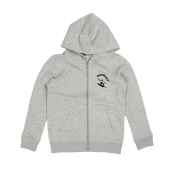 Hoodie kid zippé grey - navy Fingers 1