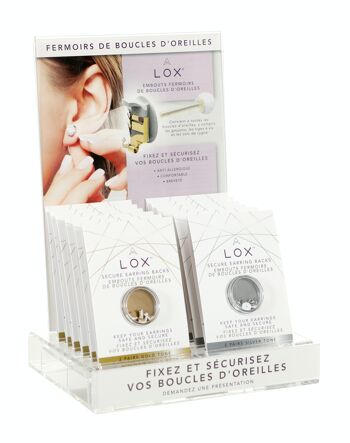 36 LOX or Fermoir sécurisé Boucles d'oreille 3