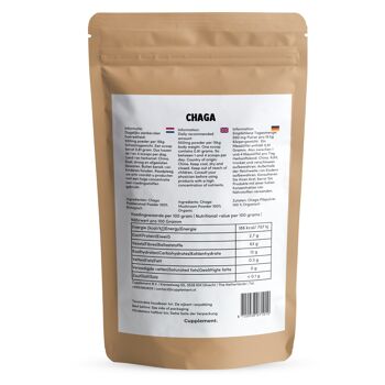 Supplément | Chaga 60 grammes | Biologique | Livraison gratuite et scoop | Poudre de champignons de la plus haute qualité 2