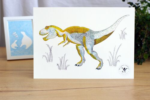 Grande affiche dinosaure T-rex (Tyrannosaure) - Très détaillée - Chambre enfant