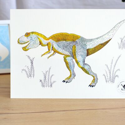 Grande poster di dinosauro T-rex (tirannosauro) - Altamente dettagliato - Camera dei bambini