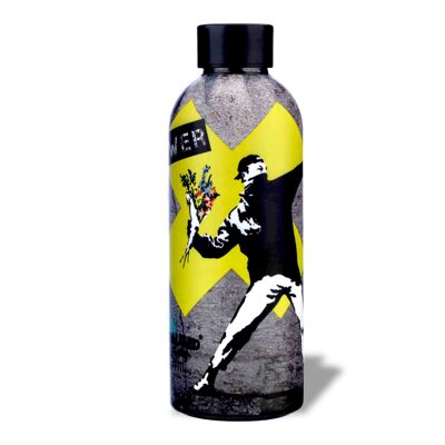 Banksy's Graffiti Dual Water Bottle - Il lanciatore di fiori