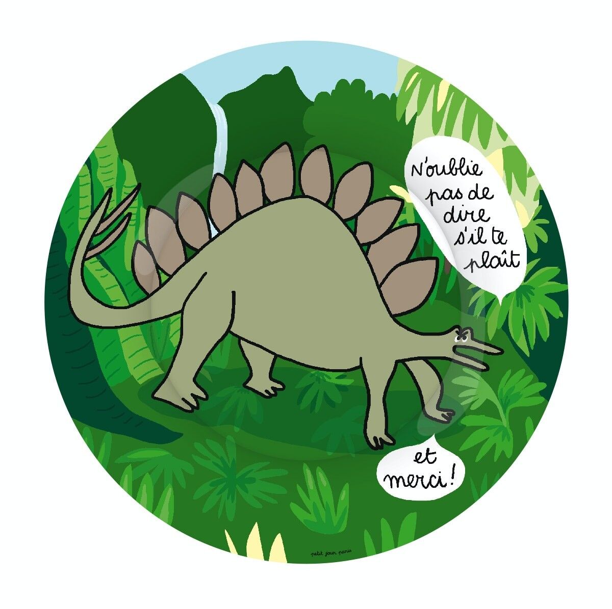 SET 12 PIATTI DESSERT DINOSAURI ASSORTITI Ø 20cm